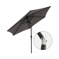 Umbrela de protectie solara pentru gradina, diametru de 2.7 m, gri, Vivo, PU27